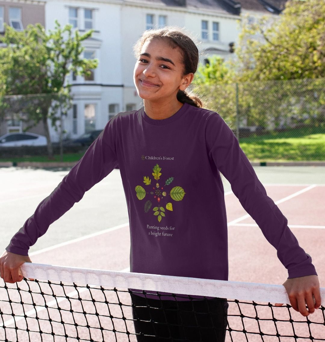 Children's Organic Long sleeved T-shirt with Tree Mandala