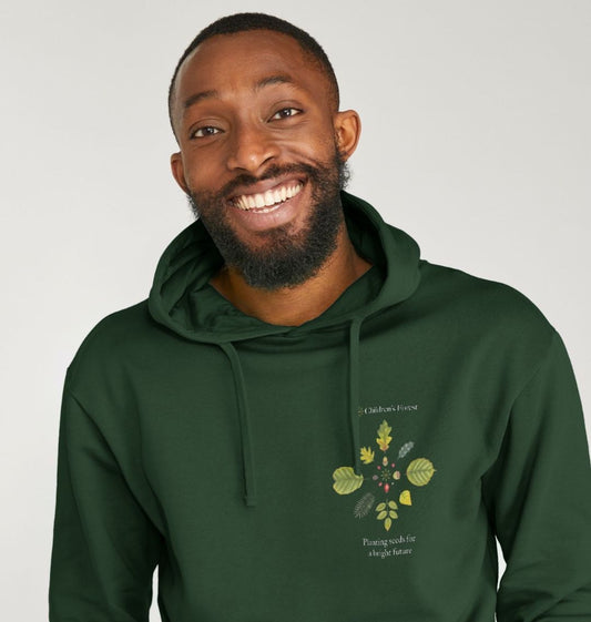 Men's Organic Hoody with Tree Mandala
