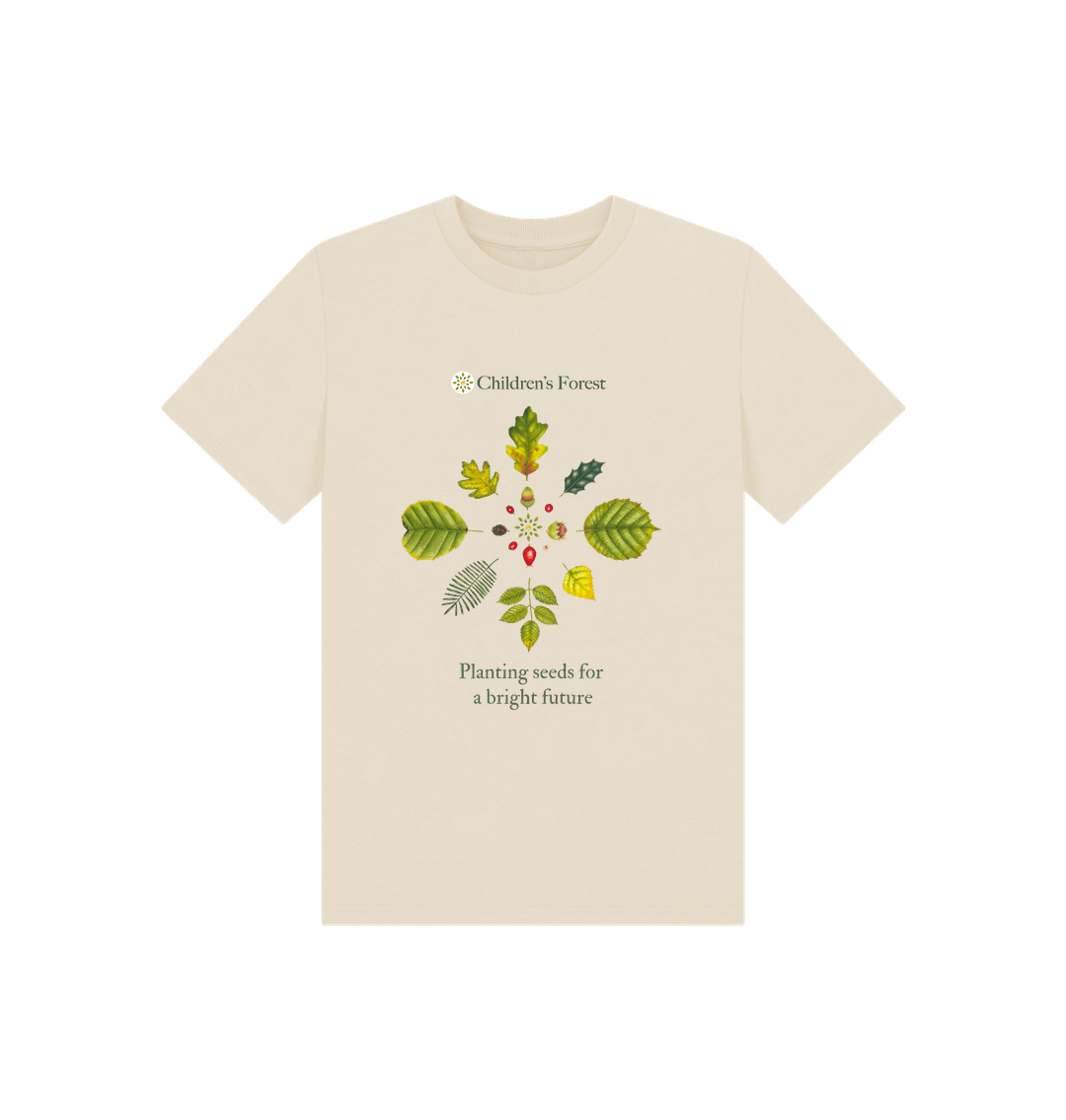 Oat Children's Organic T-shirt with Tree Mandala