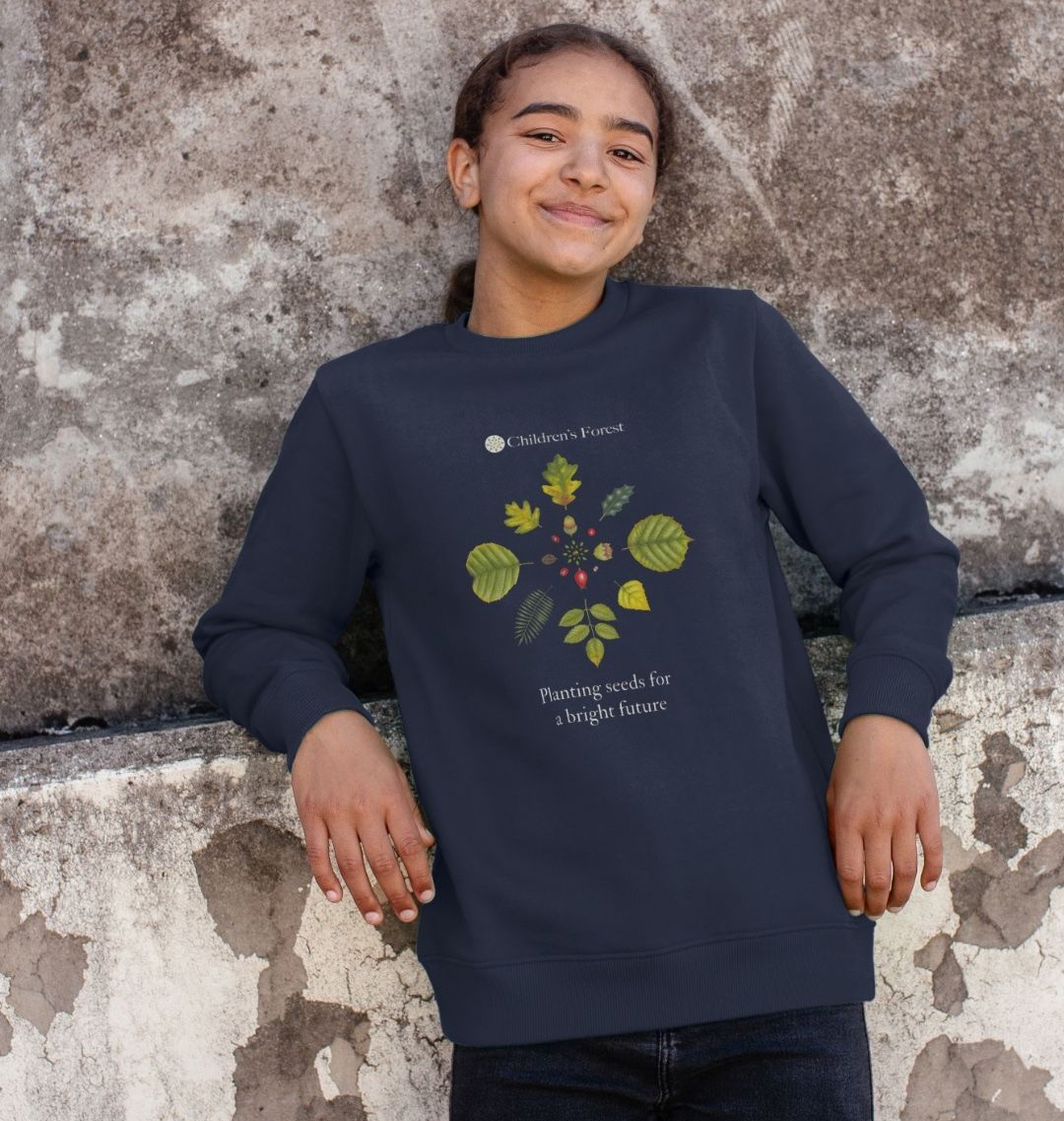 Children's Organic Jumper with Tree Mandala