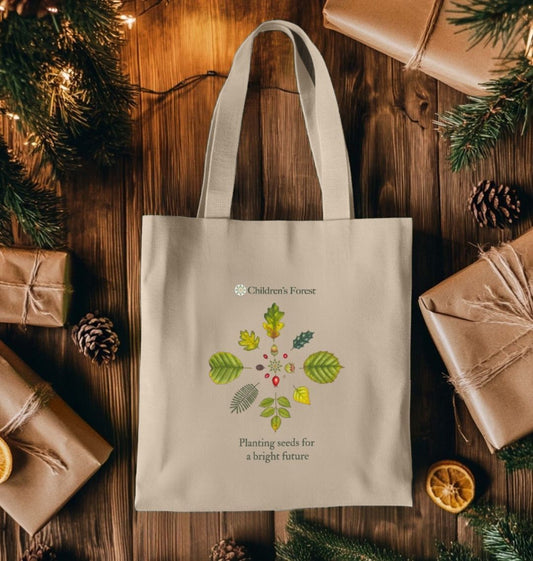 Organic Tote Bag with Tree Mandala