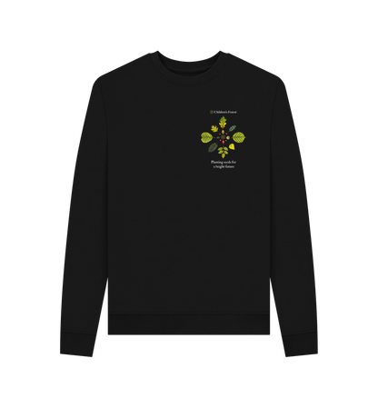 Black Printed Sweater Front