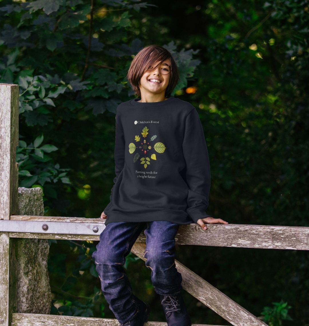 Children's Organic Jumper with Tree Mandala