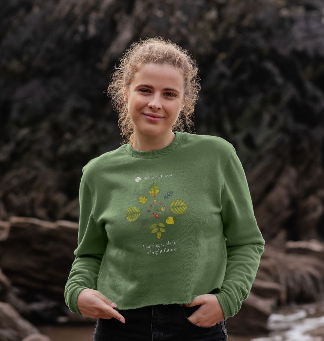 Women's Organic Boxy Jumper with Tree Mandala