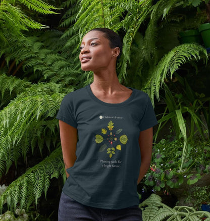 Women's Organic Scoop Neck T-Shirt with Tree Mandala