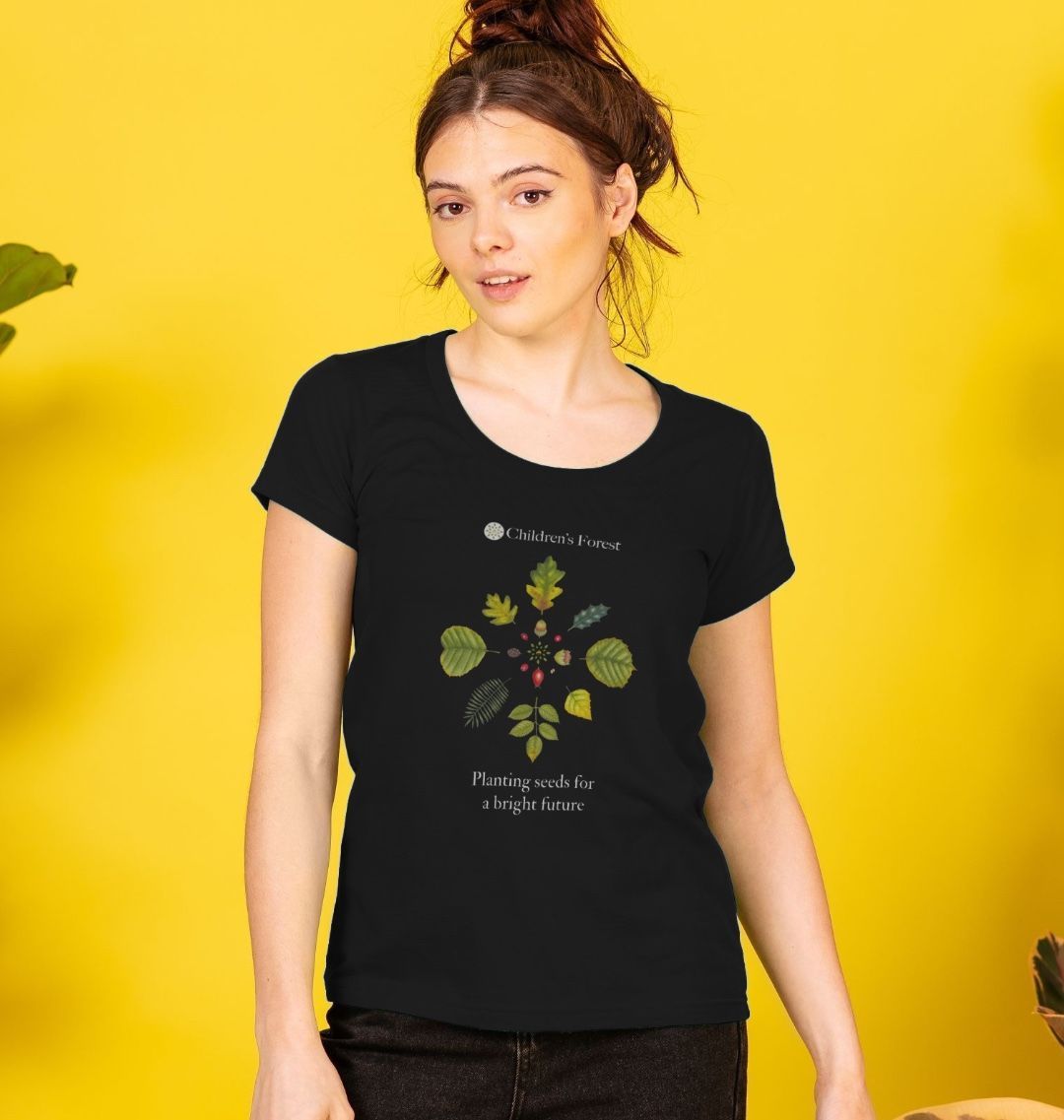 Women's Organic Scoop Neck T-Shirt with Tree Mandala