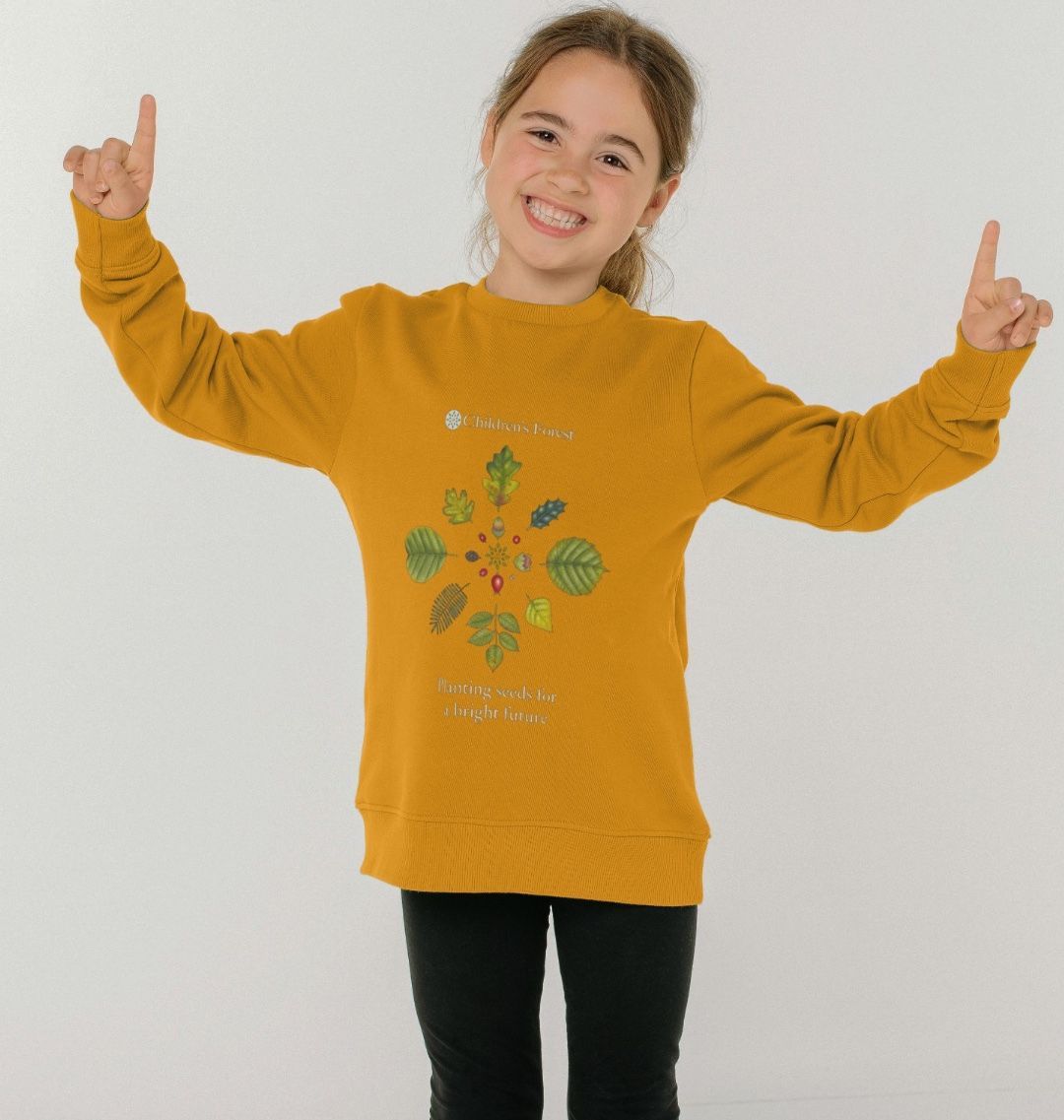 Children's Organic Jumper with Tree Mandala